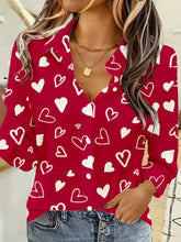 EMERY ROSE Casual Heart Graphic Loose Open Front Blouse For Women, Summer